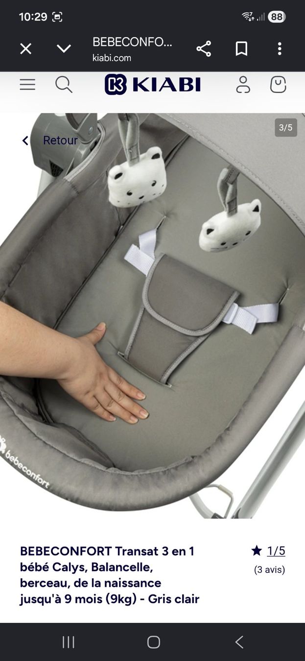Sdraiette & Sdraiette a dondolo: Transat balancelle bébé – Usato da Les Breuleux venduto da marina1 2