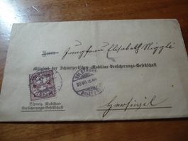 Faltbrief 1885, Mobiliar-Versicherung o Solothurn