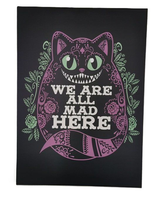 Foto & Immagini: We are all mad here - Katze - Bild auf Leinwand – Usato da Wilen b. Wollerau venduto da morethanmusic
