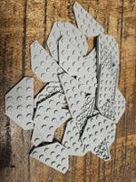 lego 2419 lot de 25 pièces Light Bluish Gray Wedge, Plate
