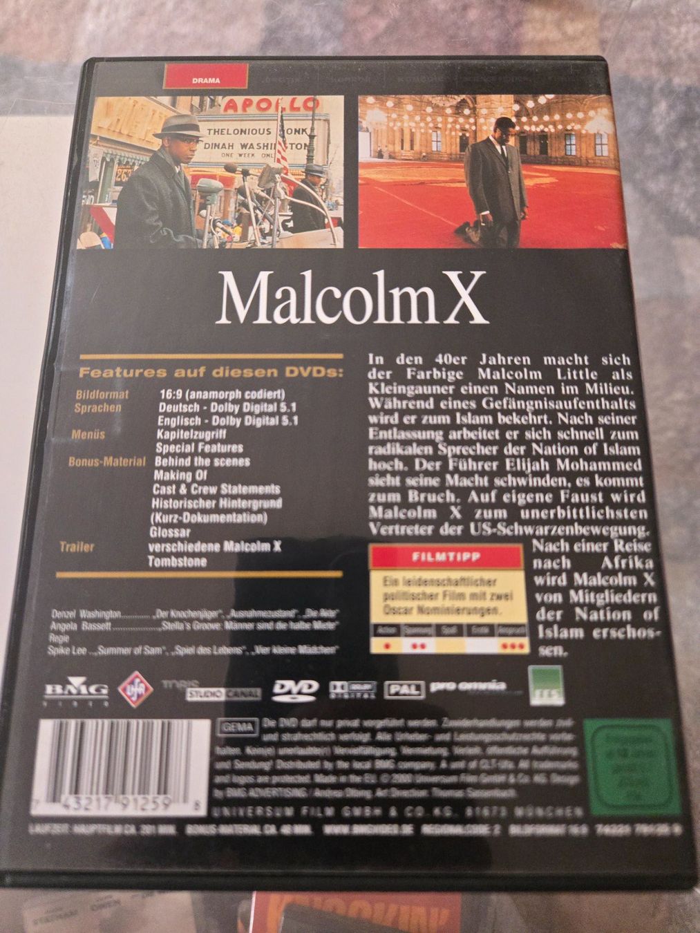 Tutti i DVDs: Malcolm X (Denzel Washington) DVD – Usato da Bussigny venduto da Kfdlt 1