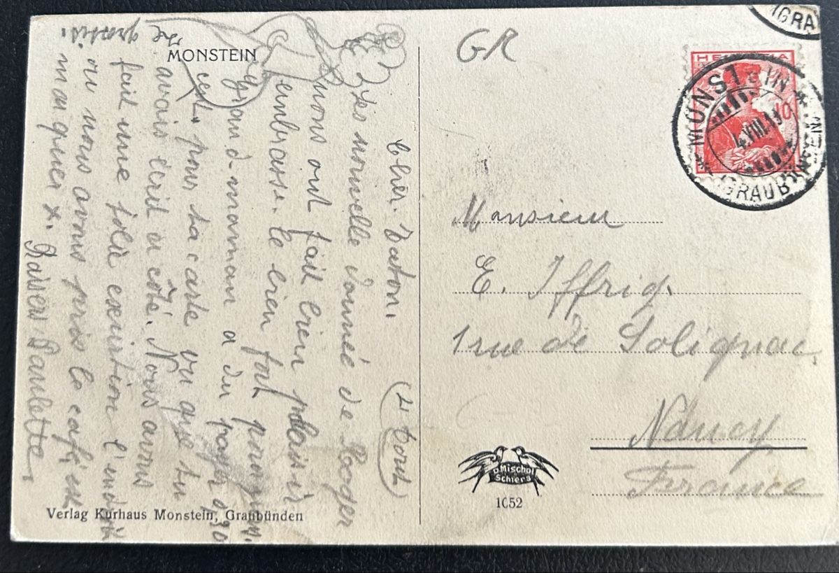 Cartes postales: AK Monstein GR – D'occasion à Horw par Tellbub 1