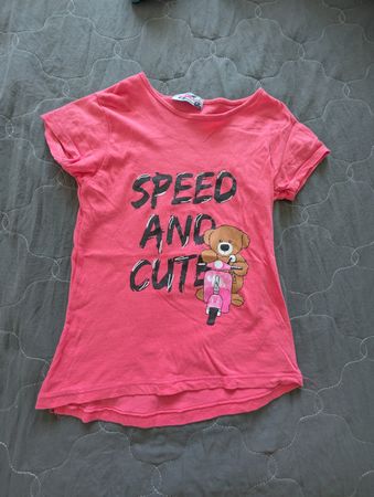 Mädchen T-Shirt Pink Grösse 7-8 guter Zustand