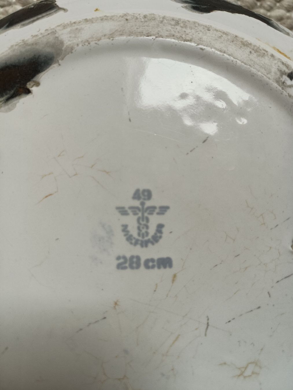 Ciotole: Vintage Emaille Schüssel, Durchmesser 28cm – Usato da Winterthur venduto da Schellinator 3