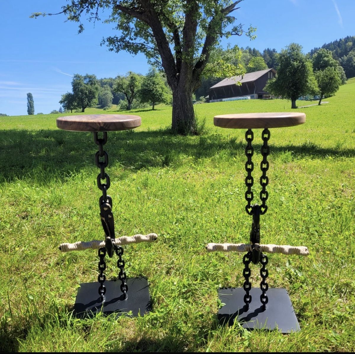 Tabourets: Barhocker Metall Holz Kette – Neuf avec emballage d'origine à Rickenbach b. Wil par epo_t6qg 2