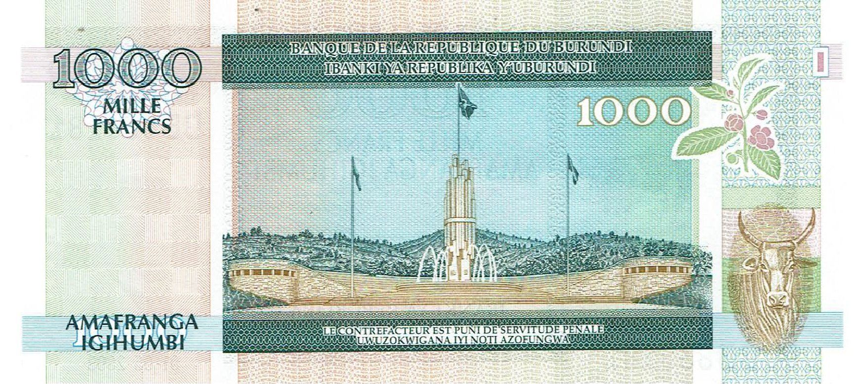 Banconote: Burundi 1000 Francs 2009 UNZ – Nuovo (secondo la descrizione) da Steffisburg venduto da ber_8htf 1