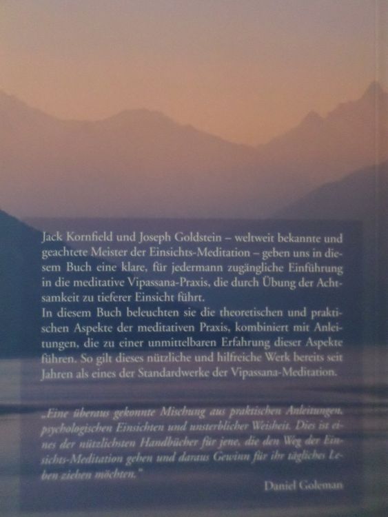 Einsicht durch Meditation /Jack Kornfield & Joseph Goldstein Kaufen