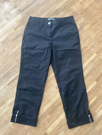 Schwarze 7/8 Damen Stoffhose Gr. 36 Gardeur