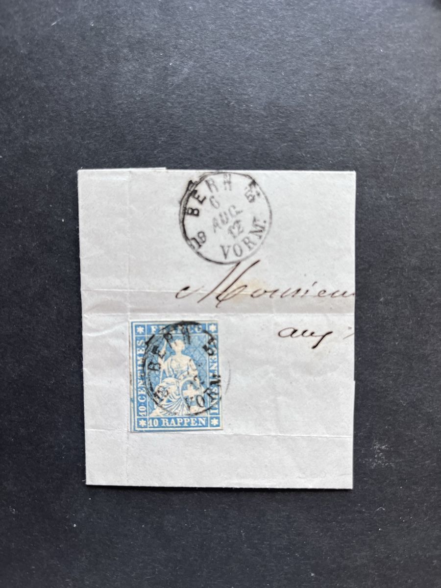 Alle Briefmarken: 1862 Strubel 23G sur Fragment Obl. BERN – Gebraucht aus Sottens von thigroux