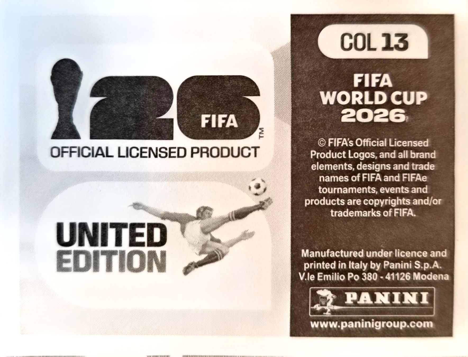 Panini Carte collezionabili: Carte FIFA World Cup 2026 COL 13 – Usato da Clarens venduto da rim_g98y 1