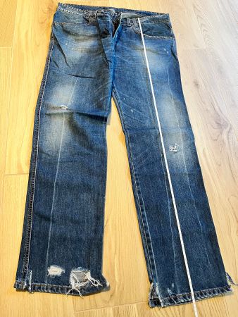 Herren Jeans, Bikkemberg, Grösse 38 in used Look