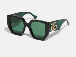 GUCCI SQUARE ACETATE SUNGLASSES - SONNENBRILLE - BLAC