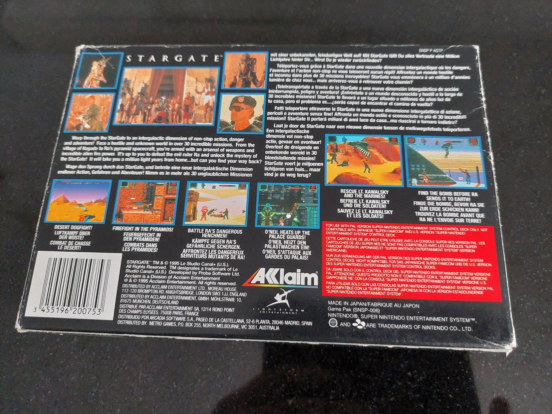 Nintendo Giochi: STARGATE (PAL) - SUPER NINTENDO – Usato da Spiegel b. Bern venduto da Natix 1