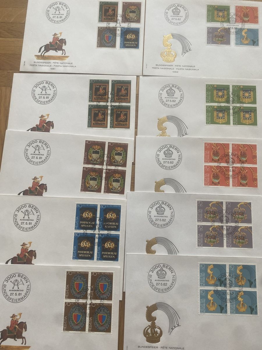 Tutti i francobolli: FDC Bundesfeier 1981 bis 1989 – Nuovo (secondo la descrizione) da Muralto venduto da Alex1912 1