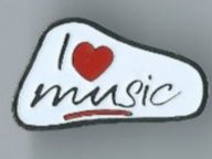 "I ♥ music" Pin