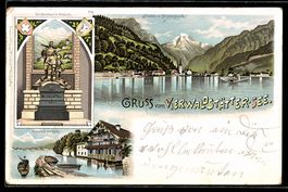 Litho Flüelen, Ortsansicht mit dem Brit