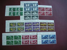 1948/1949/1950 ALTSCHWEIZ, 3  SÄTZE 4er BLOCK, POSTFRISCH/**