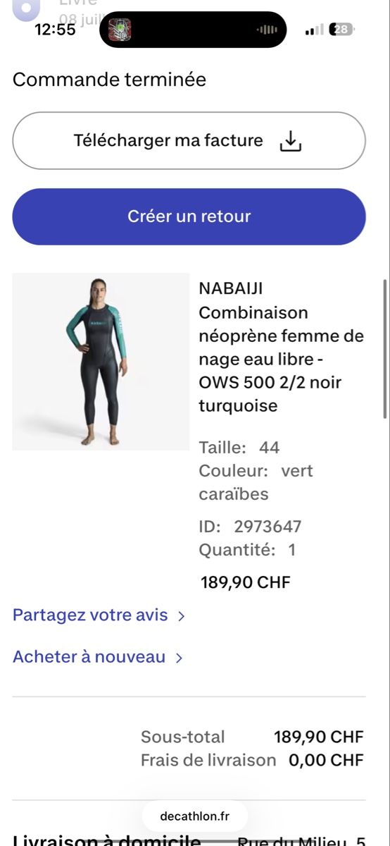 Decathlon Combinaisons de plongée: Combinaison de natation en eau libre taille 44  – Neuf (Voir description) à Alle par aure-line