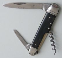 DOLMETSCH ZÜRICH uraltes Sackmesser Taschenmesser Horn