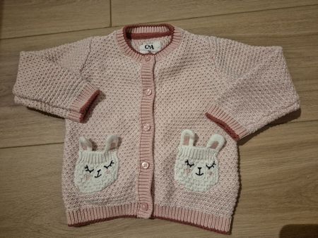 Mädchen Langarmshirt und Strickjacke Grösse 74 C&A