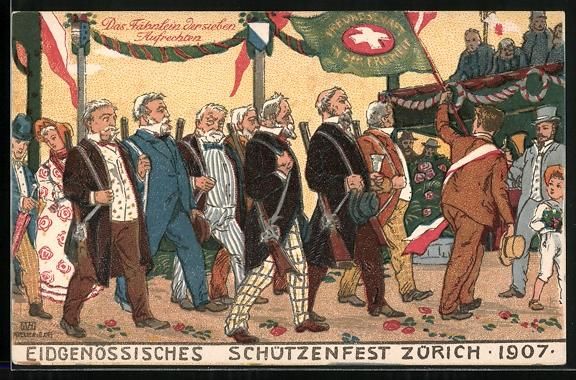 Cartes postales: Zürich, Eidgenossisches Schützenfest 1 – D'occasion à Berlin par bartko-reher