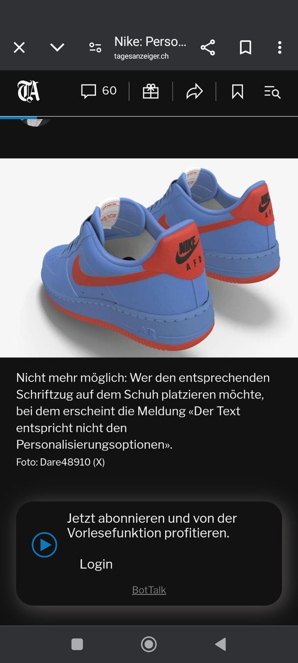Nike Scarpe da uomo: Nike Air force one , AFD Custom 43 – Nuovo e nell'imballaggio originale da Goldach venduto da M.H.Industries 4