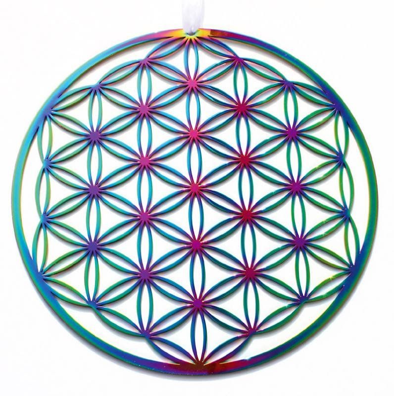 Tutte le decorazioni: Kraftbild - Blume des Lebens regenbogen – Nuovo e nell'imballaggio originale da Mauren venduto da Yeelen