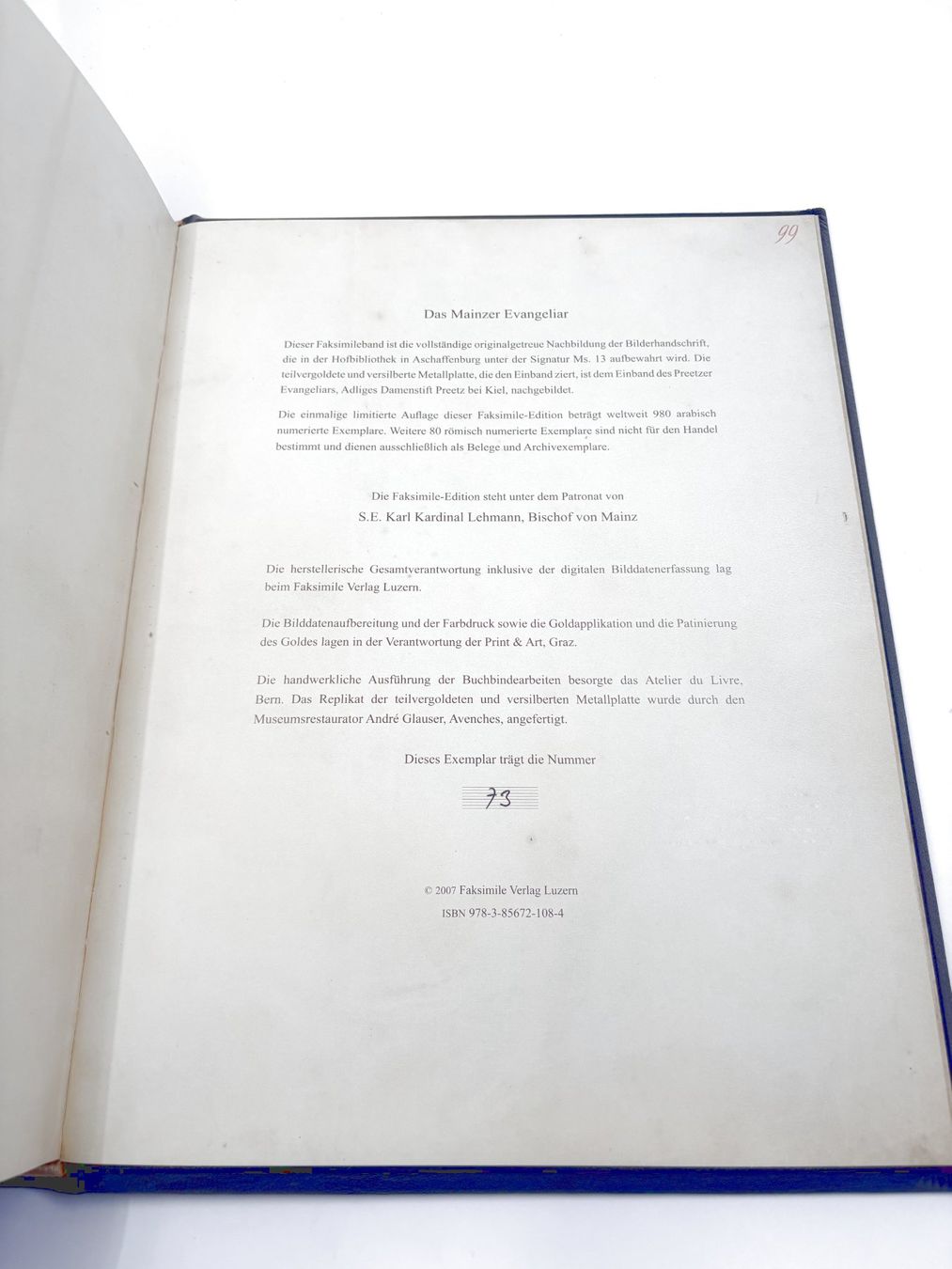 Libri: Faksimile: Das Mainzer Evangeliar, 2008 – Nuovo (secondo la descrizione) da Hombrechtikon venduto da Bruenel 7