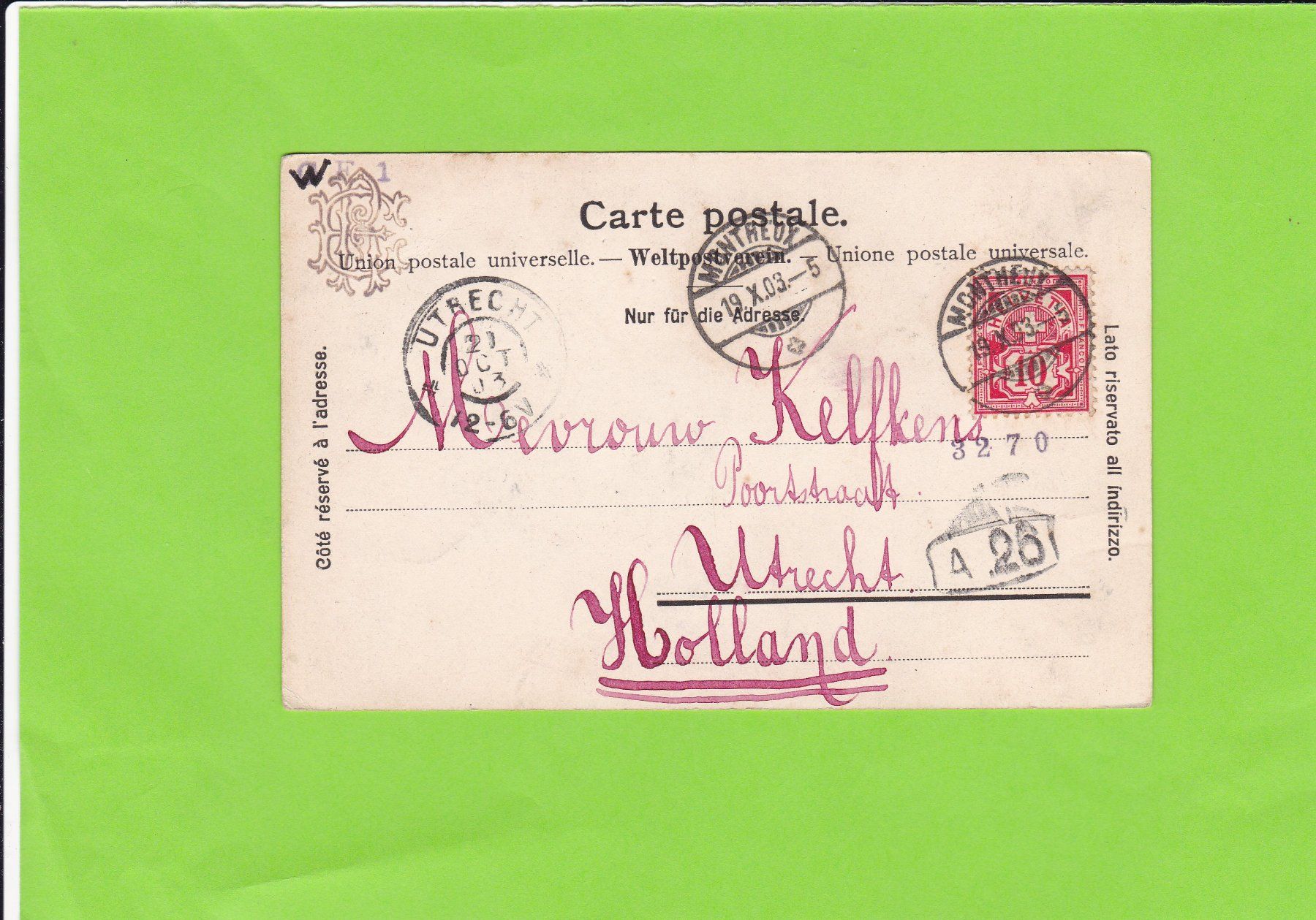 Cartoline postali: Montreux-Vue Générale – Usato da St. Peterzell venduto da neckertal 1