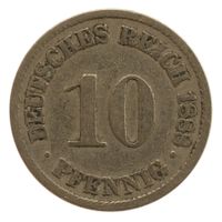 Deutschland Kaiserreich 10 Pfennig 1888 A