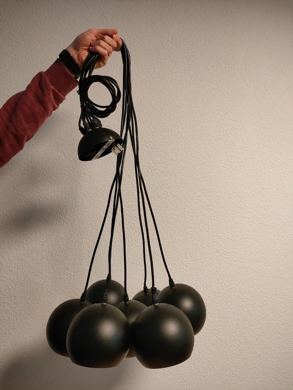Lampadari & plafoniere: Schwarze Kugelleuchte, Lampe, Deckenlampe – Usato da Wiesendangen venduto da s_er 1