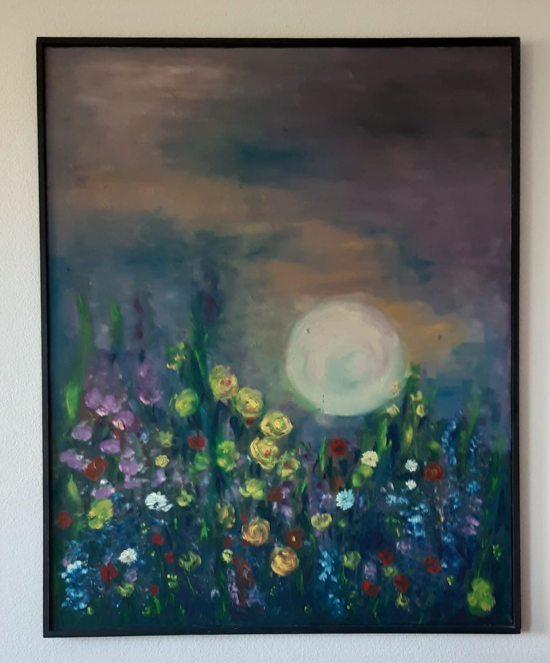 Gemälde: Blumenwiese mit Sonne – Gebraucht aus Villmergen von perle19