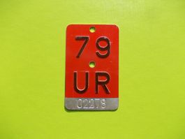 Velonummer / Fahrradnummer UR 79