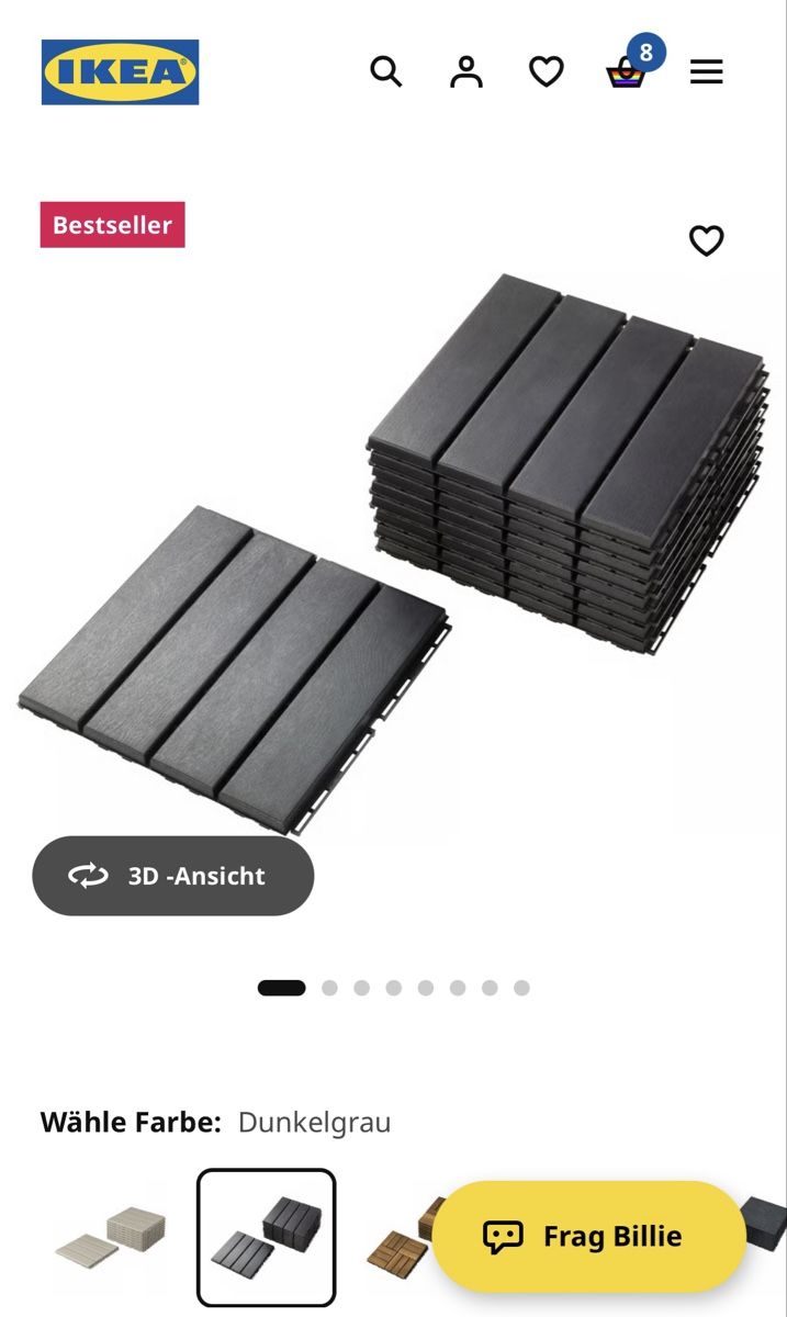 Ikea Revêtements de sol: Bodenplatten Balkon Ikea – D'occasion à Zürich par Fabienne123 2