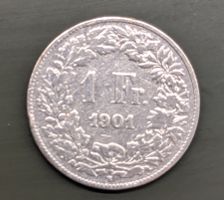 1 Fr. Münze CH 1901 Silber