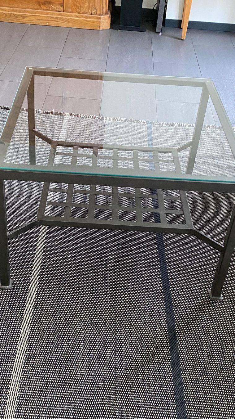 Ikea Tavoli: Moderner Couchtisch Glas Metall Rechteckig – Usato da Wollerau venduto da Winnipuu 1