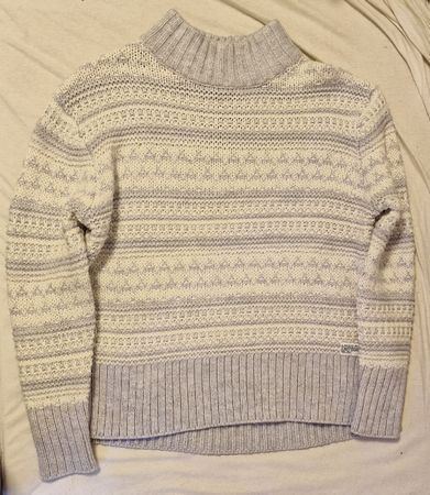 Warmer Superdry Strickpullover Gr. S  grau weiss
