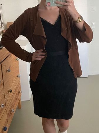 Leichte Jacke aus Wildlederimitat Gr.38 / Veste