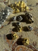 Buddha-Kopf Perlen, Gold und Silber, DIY Schmuck, Ketten