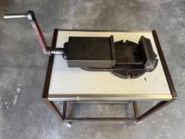 Abwood Maschinenschraubstock 160 mm mit Drehplatte & Kurbel