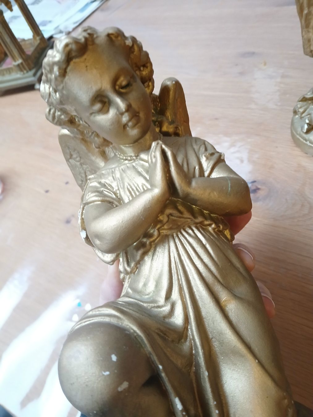 Statuette: Deux anges  19 em en plâtre – Usato da Corcelles-Payerne venduto da evalyne 6
