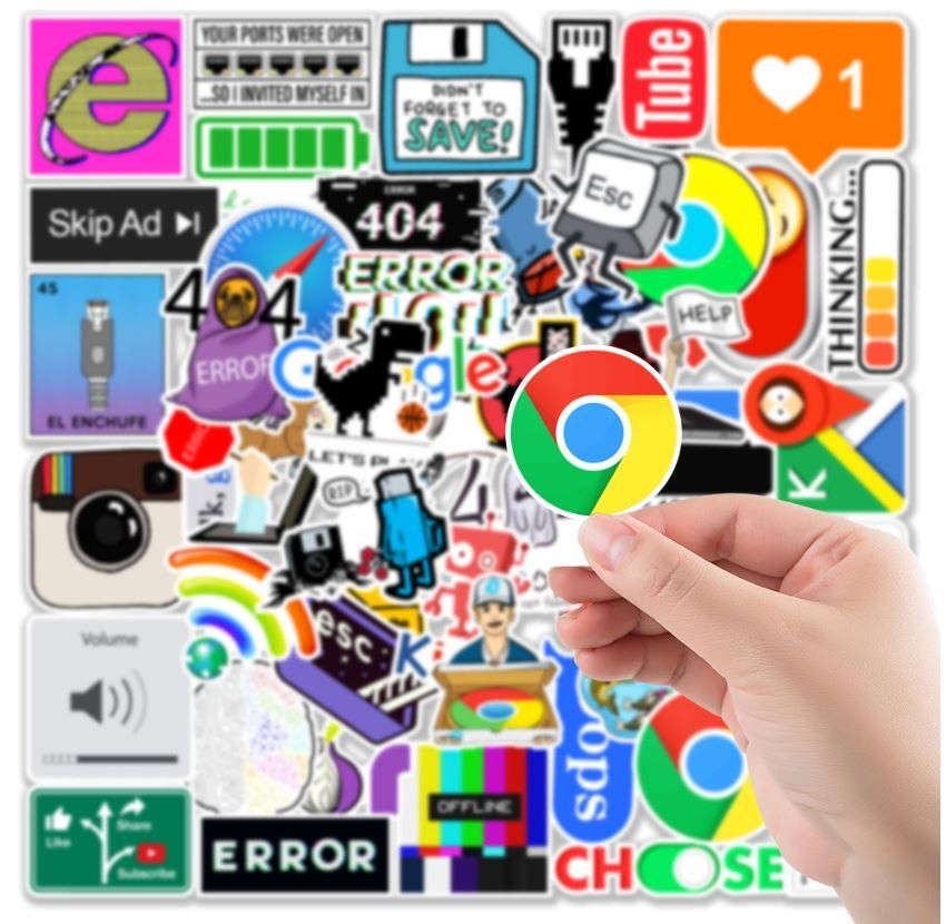 Sticker: Internet Google Safari Chrome Explorer Web 50 tlg Stickerset – Nuovo e nell'imballaggio originale da Dättlikon venduto da easythings 3
