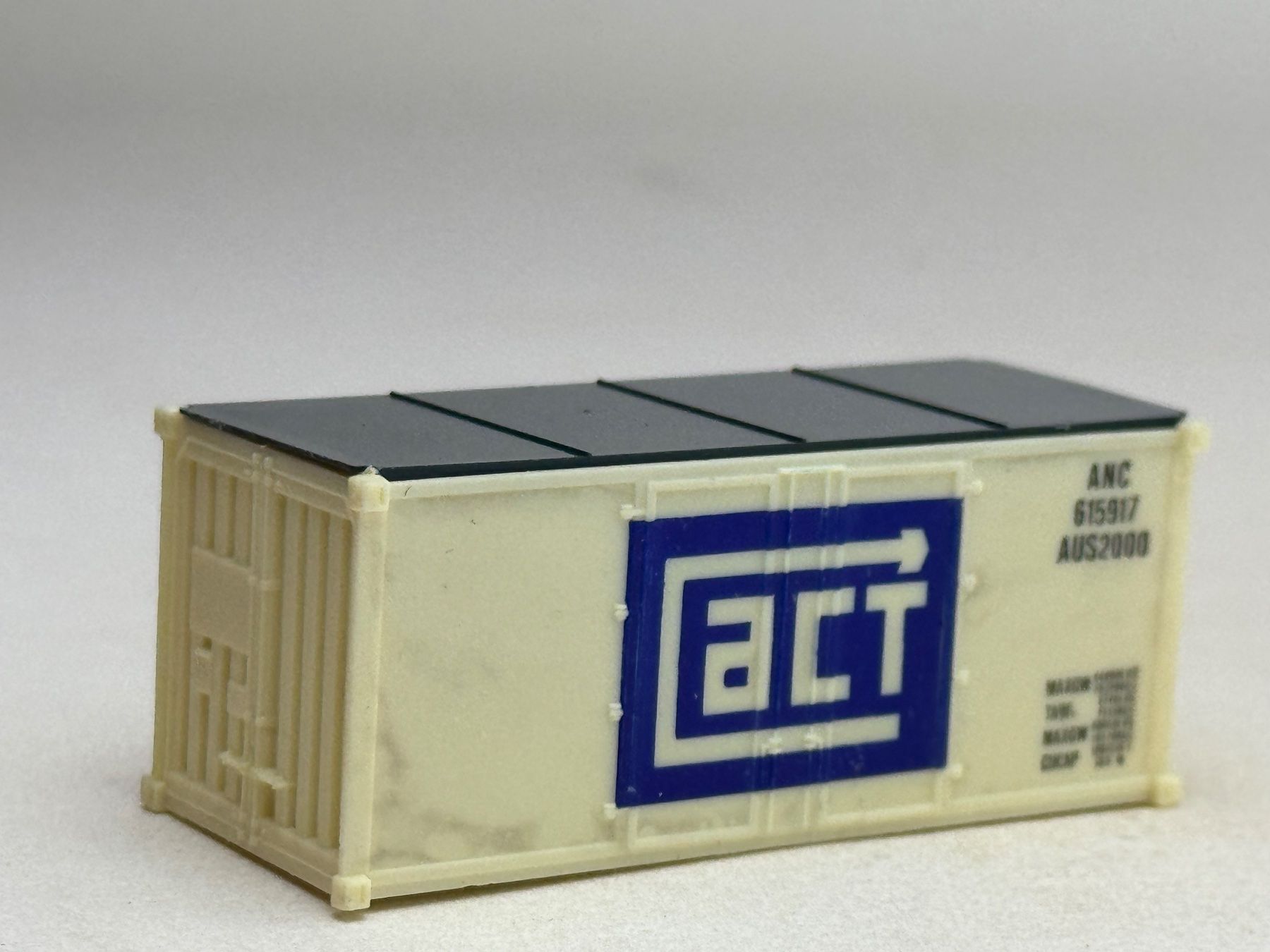 Modellini di ferrovie: EB- 20 Ft. Container ACT weiss – Usato da Elm venduto da Wikmtz 1
