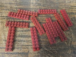 lego 3034 lot de 12 pièces Dark Red Plate 2 x 8