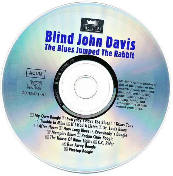 CD: Blind John Davis Hot Lips Page BLUES JUMPED THE RABBIT 2CD – Usato da Kandergrund venduto da Sososo 2