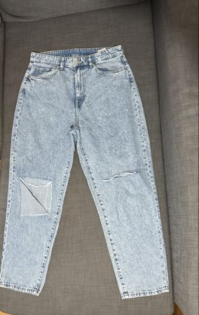 H&M Loose Mom Jeans blau Grösse 42 guter Zustand