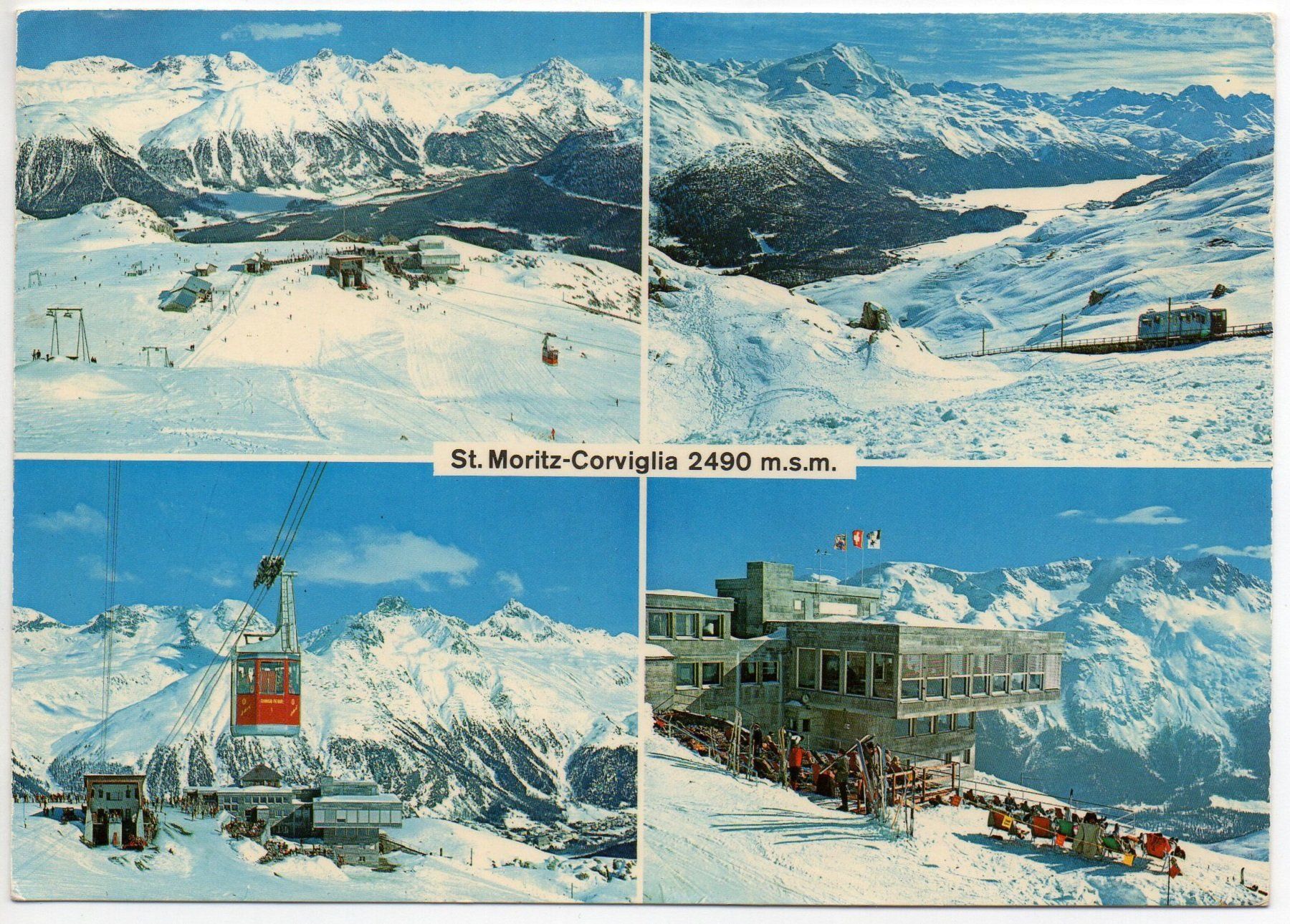 Cartes postales: ST. MORITZ Corviglia - Luftseilbahn – D'occasion à Jona par philajona