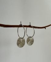 Creolen Silber - hypoallergen - edler Anhänger - handmade