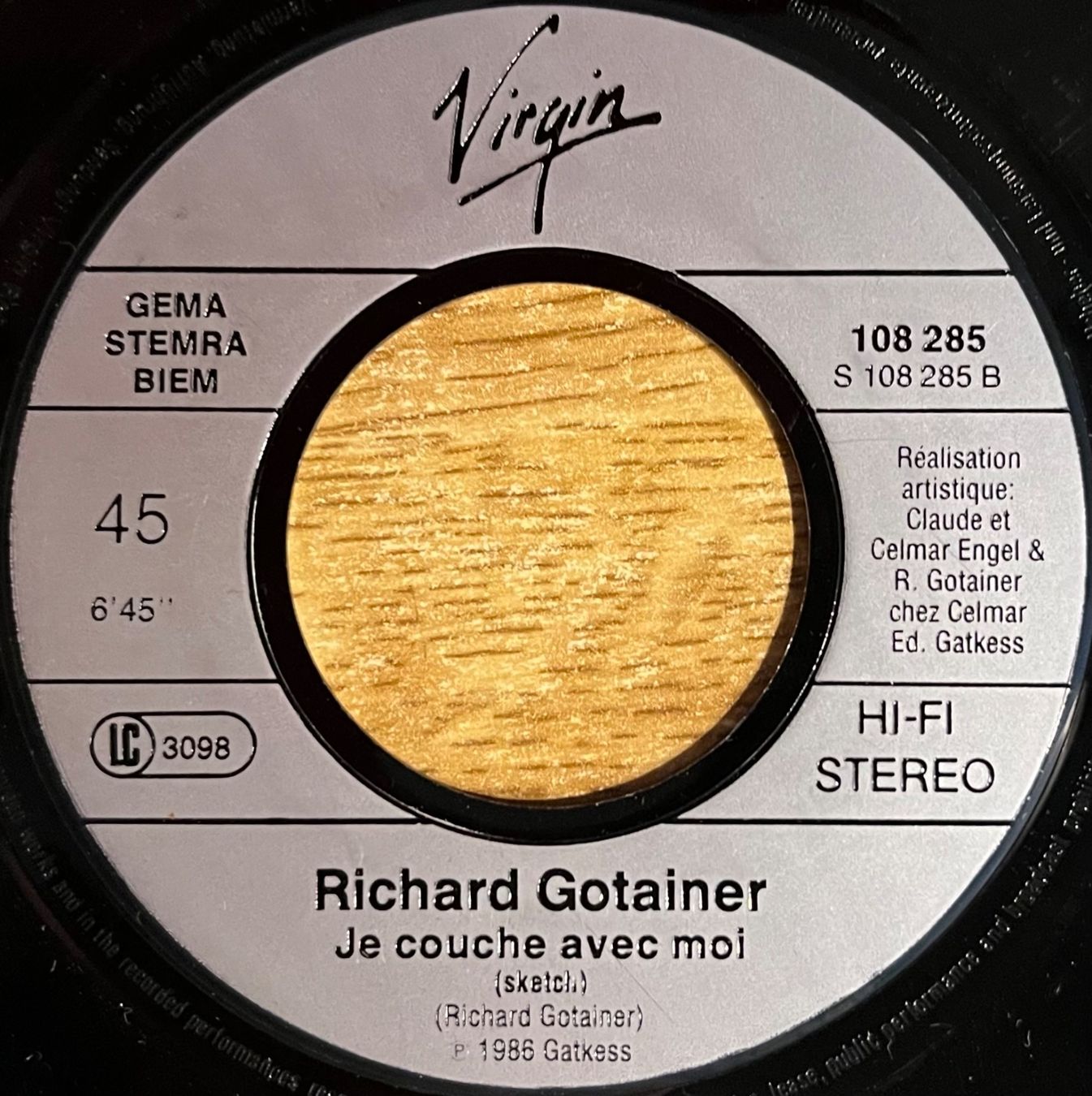 Schallplatten: RICHARD GOTAINER - CAFEÏNE – Gebraucht aus Bussigny von vinyl-pas-cher 3