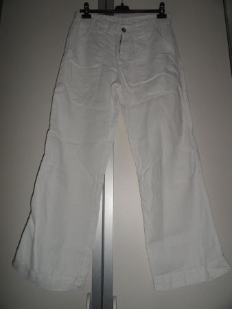 SOFT GREY 100% LEINEN HOSE GR. 42 ***